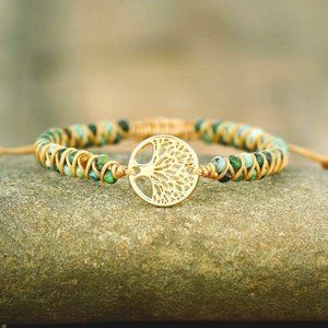 Tree Of Life Bracelet,African Turqouise Bead